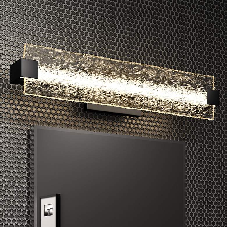 Image 1 Quoizel Winter 24" Wide Matte Black LED Bath Light