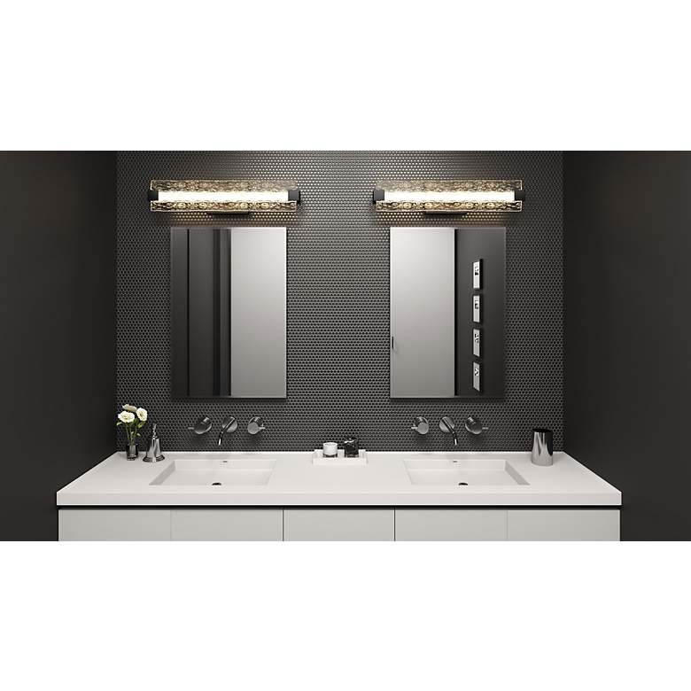 Image 6 Quoizel Winter 24" Wide Matte Black LED Bath Light more views