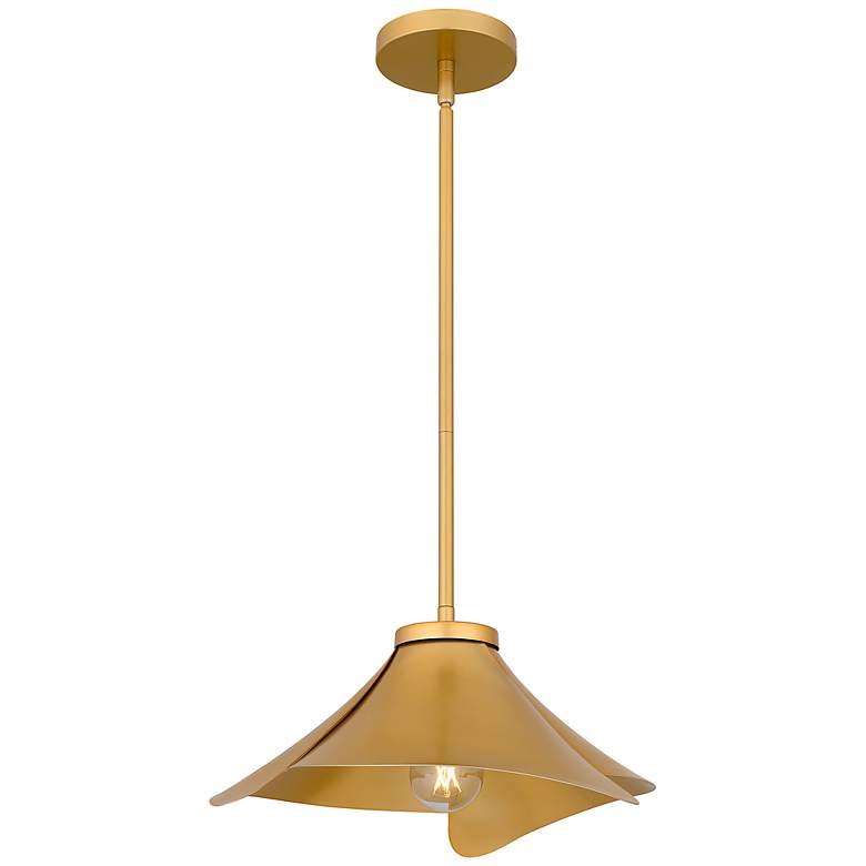 Image 3 Quoizel Wisp 14 1/2" Wide Light Gold Pendant Light