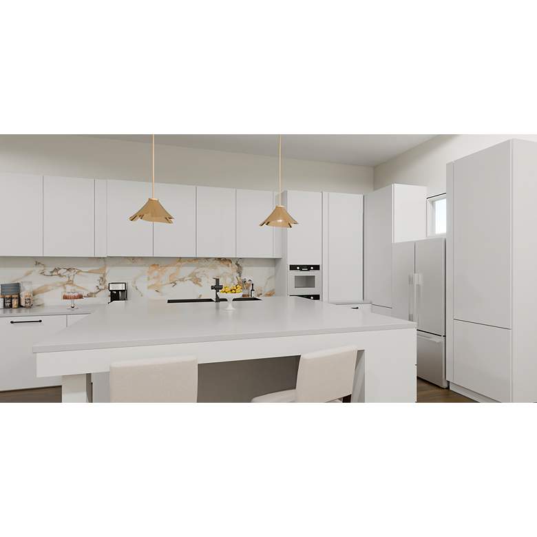 Image 7 Quoizel Wisp 14 1/2" Wide Light Gold Pendant Light more views
