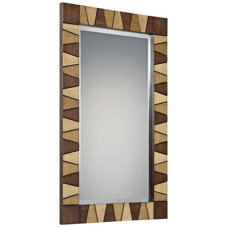 Image 1 Quoizel Woodmere 3-Tone 23 3/4 inch x 39 1/2 inch Wall Mirror