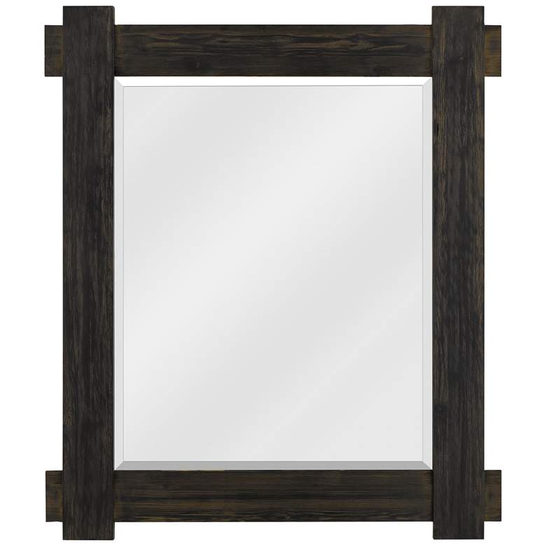 Image 1 Quoizel Woodruff Wood 34 3/4 inch x 40 3/4 inch Wall Mirror