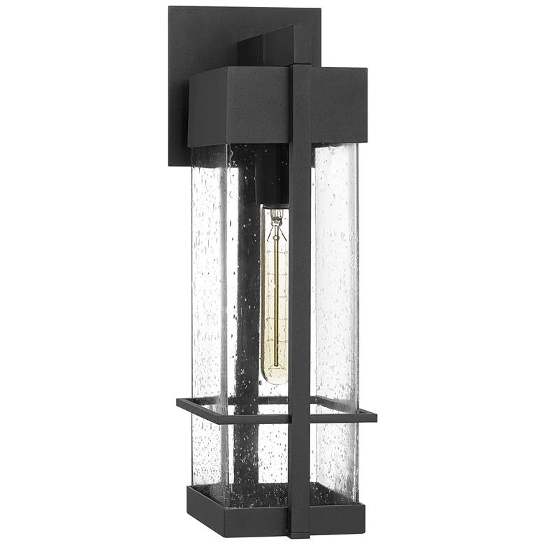 Image 1 Quoizel Wynn 18 3/4 inch High Earth Black Outdoor Wall Light