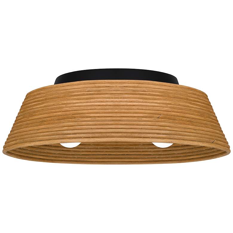 Image 3 Quoizel Zahara 18 1/4"W Matte Black 3-Light Ceiling Light
