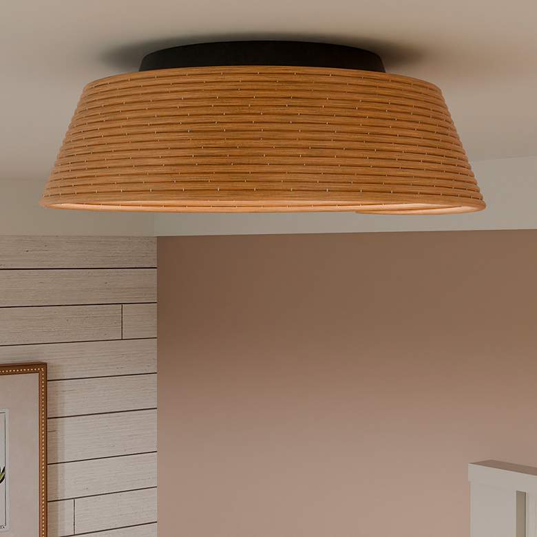 Image 2 Quoizel Zahara 18 1/4"W Matte Black 3-Light Ceiling Light