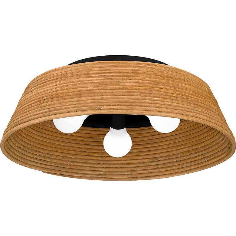 Image 7 Quoizel Zahara 18 1/4"W Matte Black 3-Light Ceiling Light more views