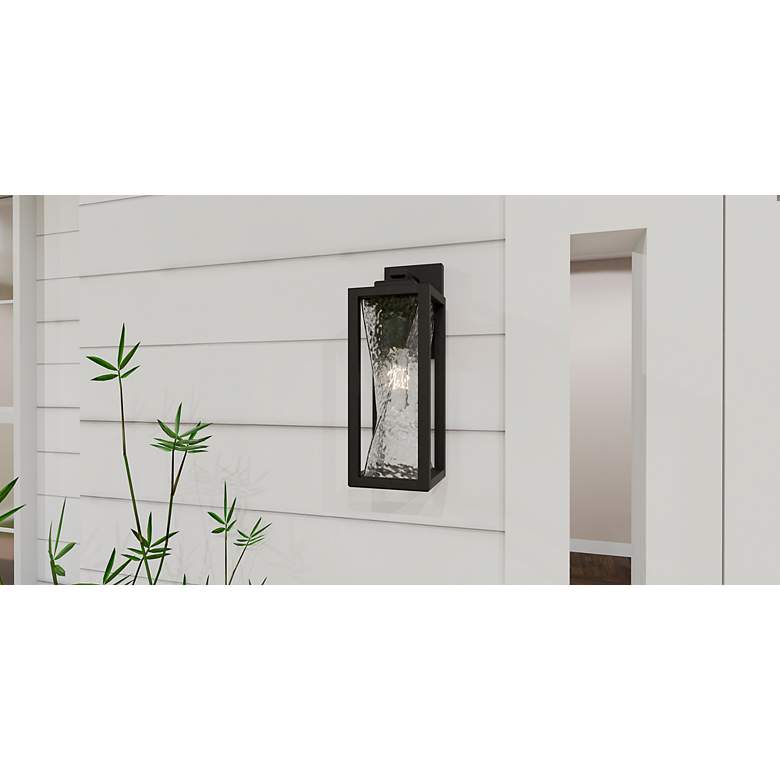 Image 7 Quoizel Zarah 14 1/4" High Matte Black Outdoor Wall Light more views