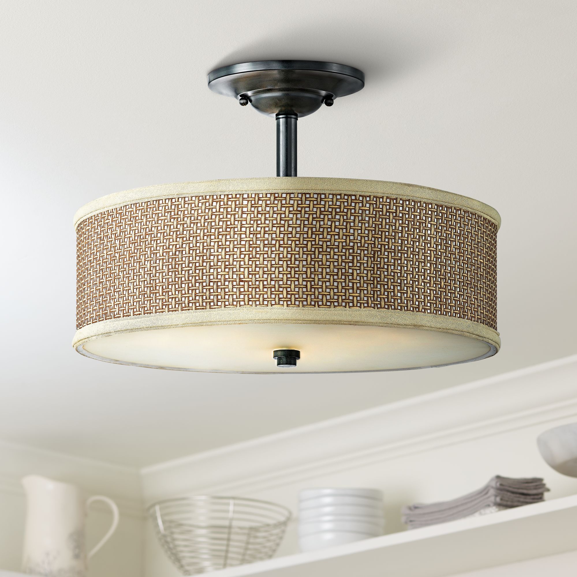 black ceiling lampshade