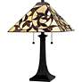 4_Quoizel Zion Matte Black Tiffany Table Lamp more views