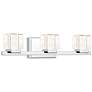 3_Quoizel Zola 22 1/2"W Polished Chrome 3-Light LED Bath Light more views