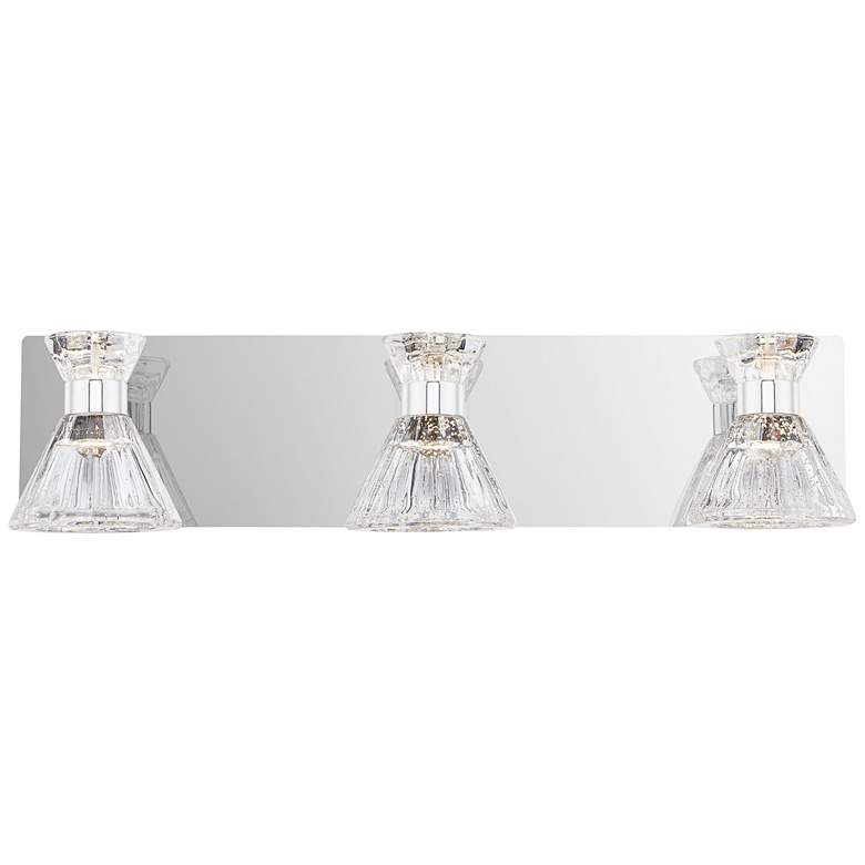 Image 1 Quoizel Zuri 21 1/2"W Polished Chrome 3-Light LED Bath Light
