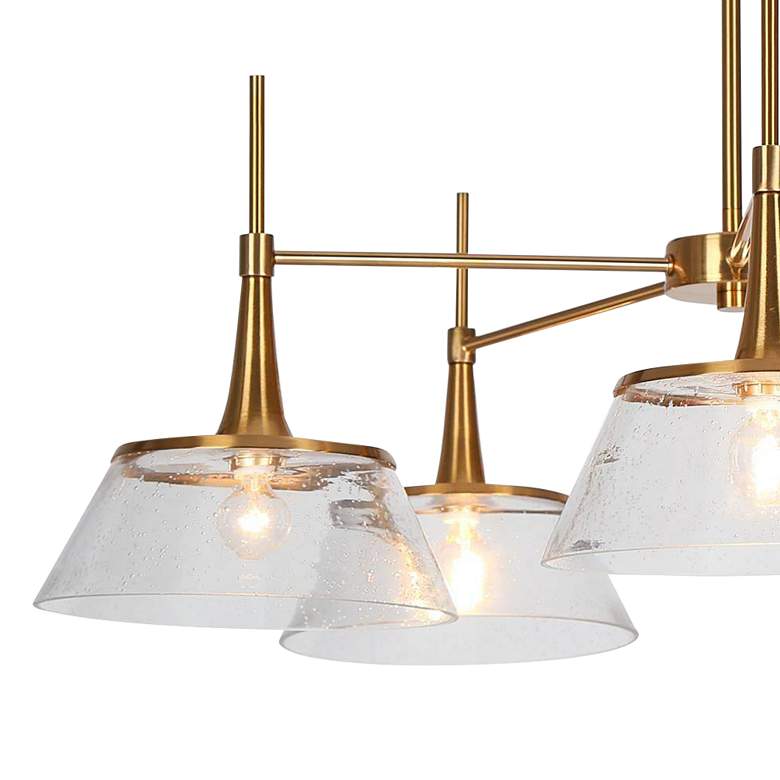 Image 2 Quoridan 31 1/2" Wide Plating Brass 5-Light Chandelier more views