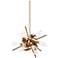 Quorra 16 3/4" Wide Burnished Brass Starburst Chandelier