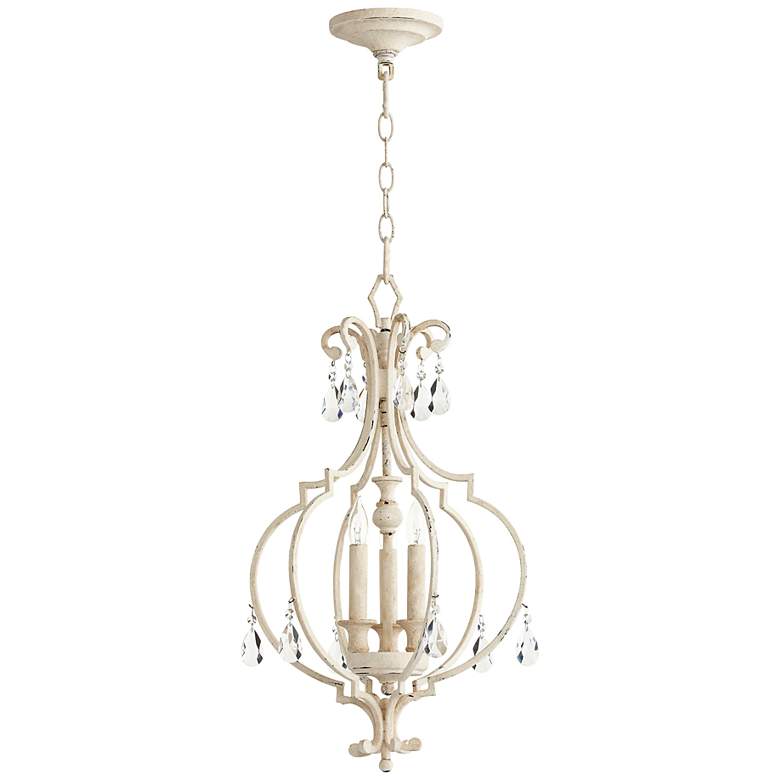 Image 1 Quorum Ansley 14" Wide Persian White 3-Light Chandelier
