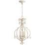 1_Quorum Ansley 14" Wide Persian White 3-Light Chandelier