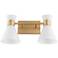 Quorum Beldar 8 1/2" High Aged Brass 2-Light Wall Sconce