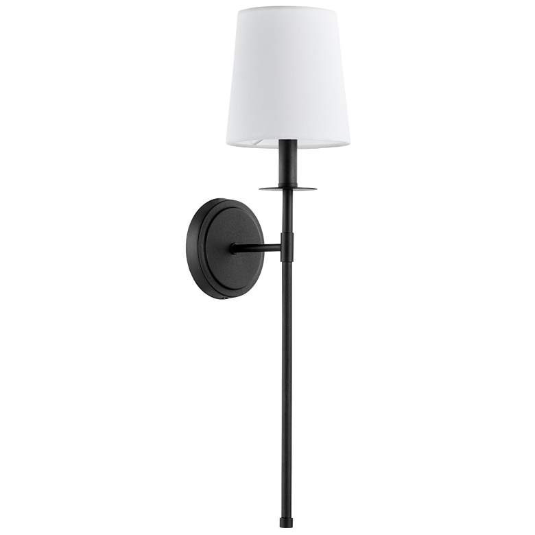 Image 1 Quorum Belshaw 20" High Black Wall Sconce