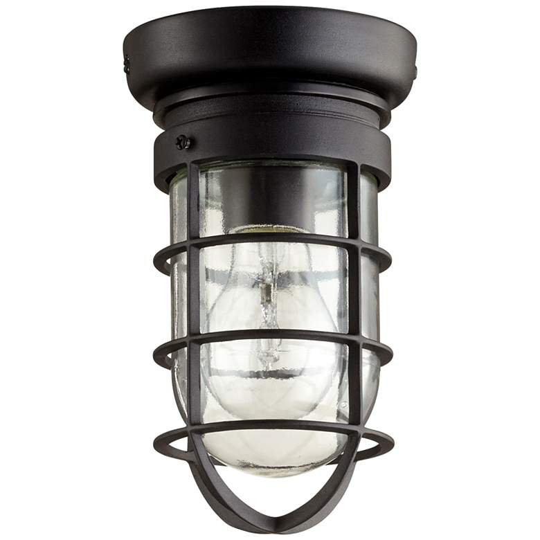 Image 1 Quorum Bowery 4 1/2" Wide Black Outdoor Ceiling light