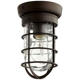 Image1 of Quorum Bowery 4 1/2" Wide Oiled Bronze Outdoor Ceiling Light