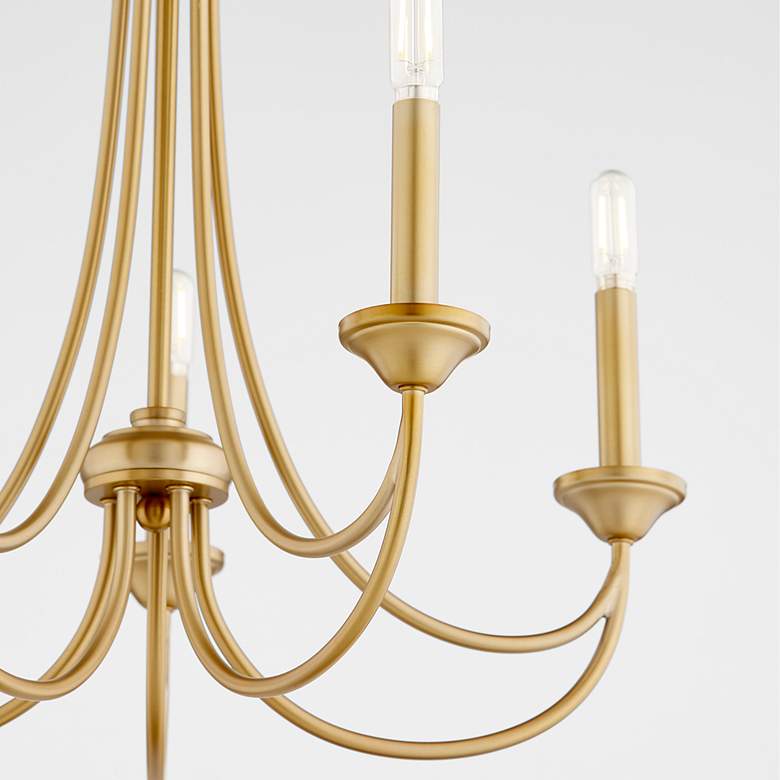 Image 3 Quorum Brooks 22" Wide Aged Brass 5-Light Chandelier more views