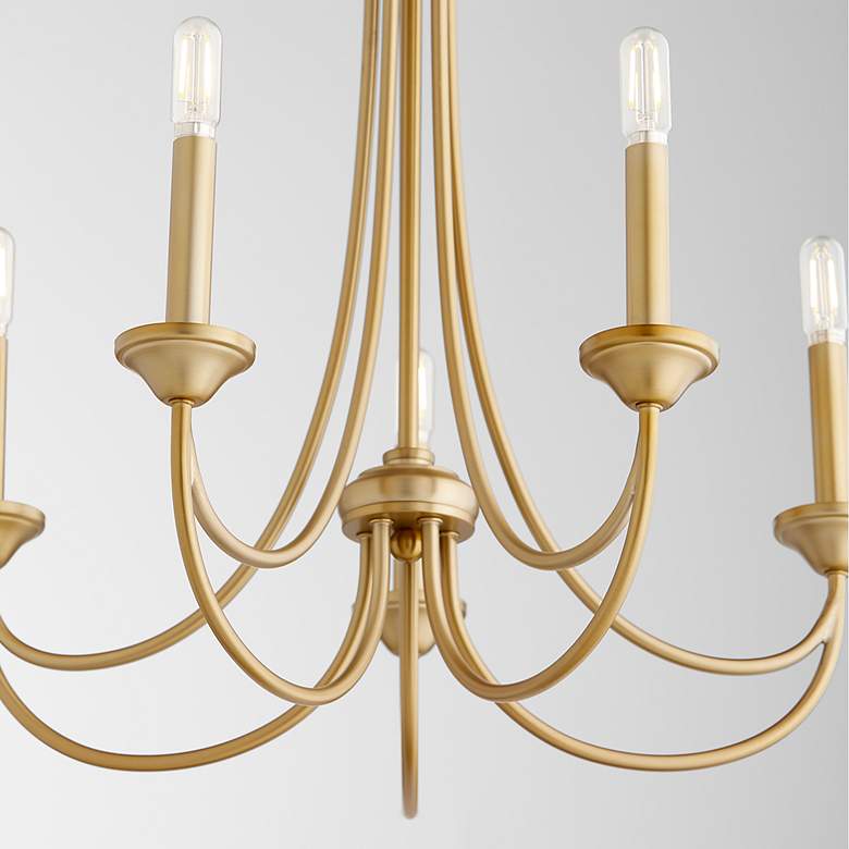 Image 4 Quorum Brooks 22" Wide Aged Brass 5-Light Chandelier more views