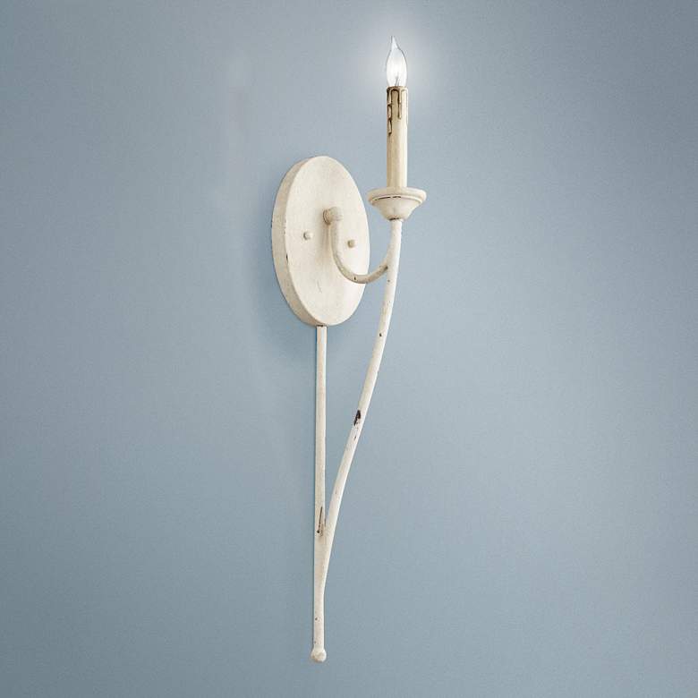 Image 1 Quorum Brooks 25 3/4" High Persian White Wall Sconce