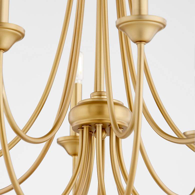 Image 3 Quorum Brooks 28 3/4" Wide Aged Brass 8-Light Chandelier more views