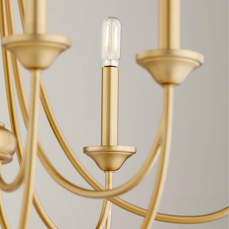 Image 4 Quorum Brooks 28 3/4" Wide Aged Brass 8-Light Chandelier more views