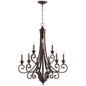 Image1 of Quorum Bryant 29" Wide Oiled Bronze 9-Light Chandelier