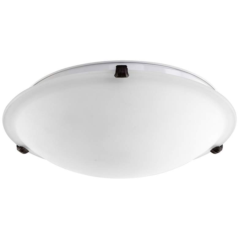 Image 1 Quorum Cavan 16" Wide Oiled Bronze Ceiling Light