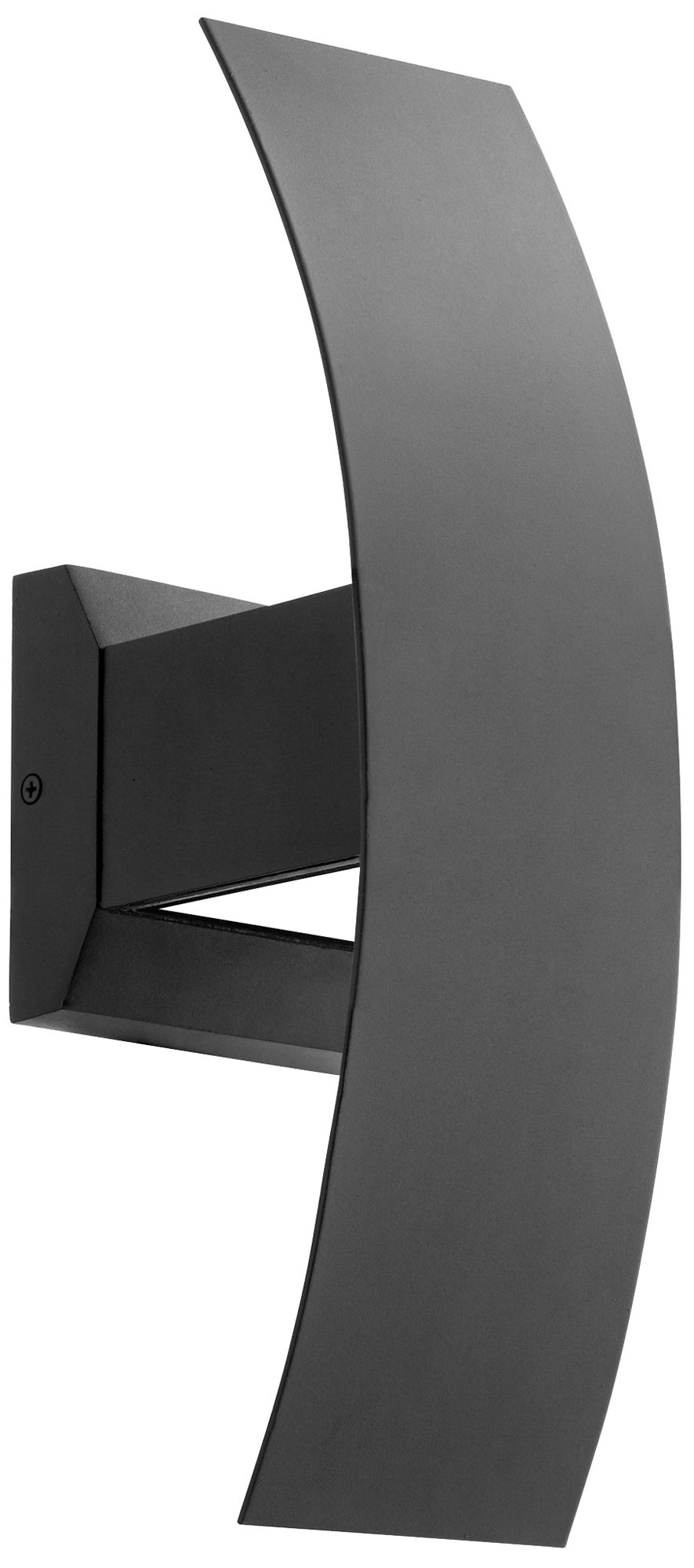 Quorum Curvo 15 1/2" High Black LED Outdoor Wall Light