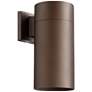 Quorum Cylinder 12" High Oiled Bronze Outdoor Wall Light