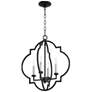 Quorum Dublin 18" Wide Black Candle 4-Light Pendant