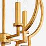2_Quorum Dublin 18" Wide Gold Leaf 4-Light Pendant more views