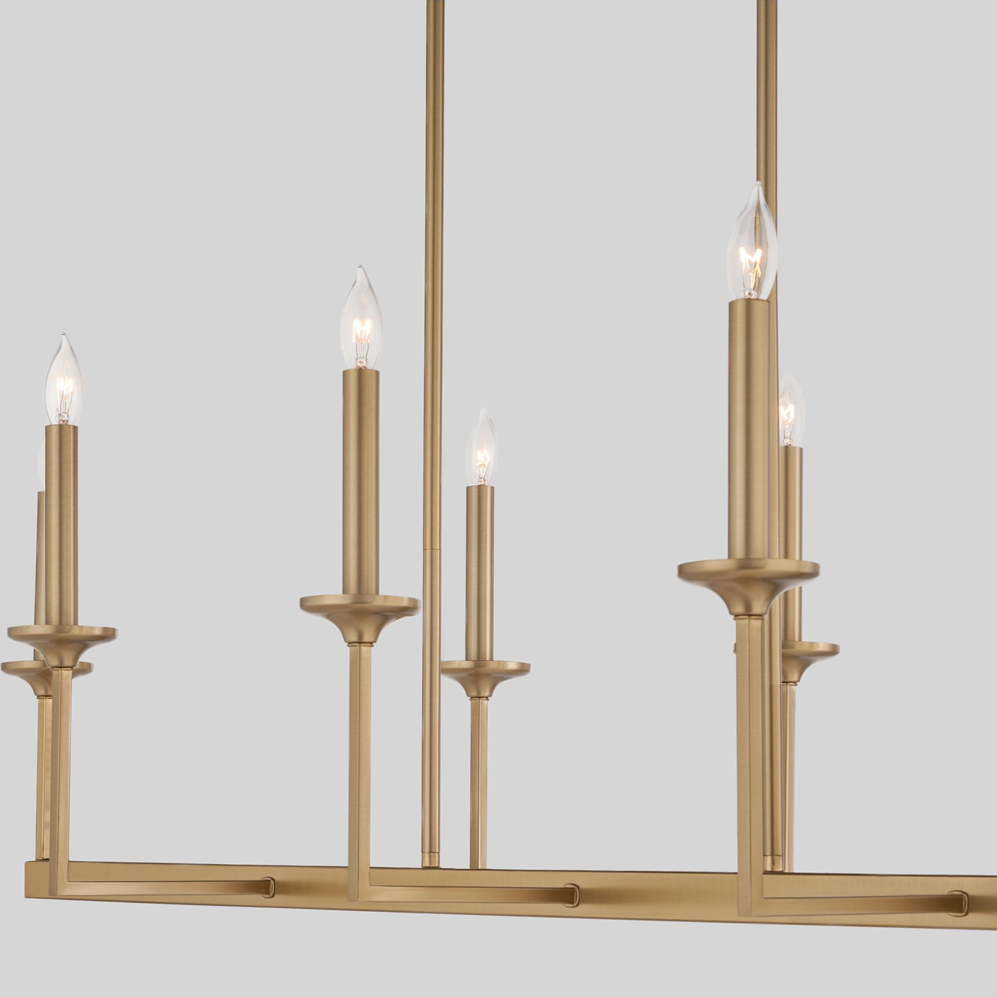 Image 3 Quorum Eldorado 48"W Aged Brass 8-Light Linear Chandelier more views