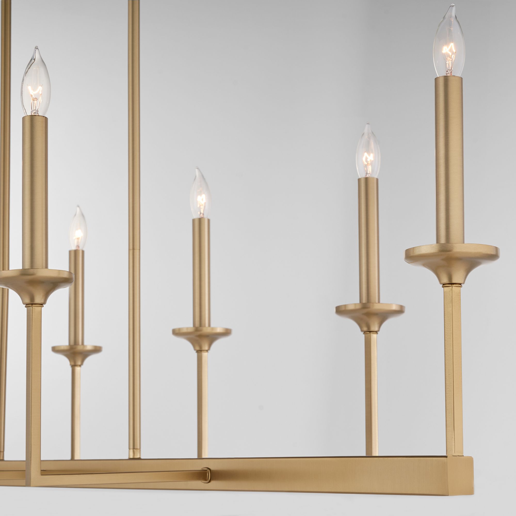 Image 4 Quorum Eldorado 48"W Aged Brass 8-Light Linear Chandelier more views