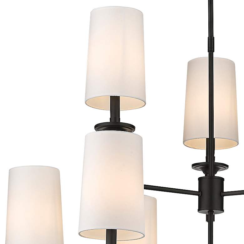Image 4 Quorum Emily 38" Wide 9-Light Matte Black Tiered Chandelier more views
