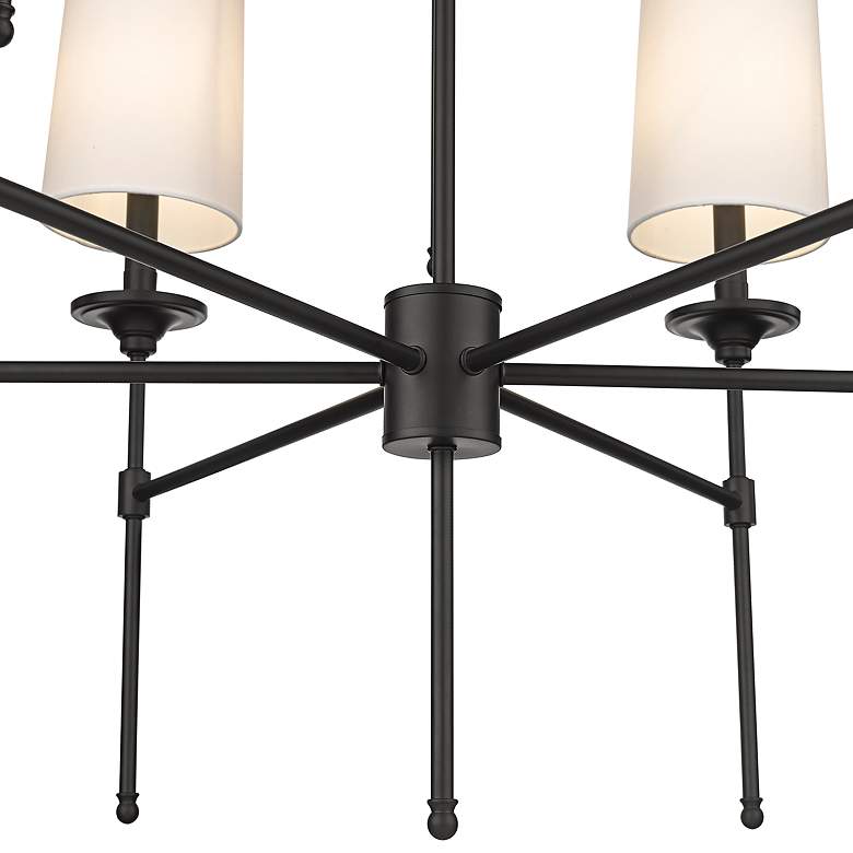 Image 5 Quorum Emily 38" Wide 9-Light Matte Black Tiered Chandelier more views