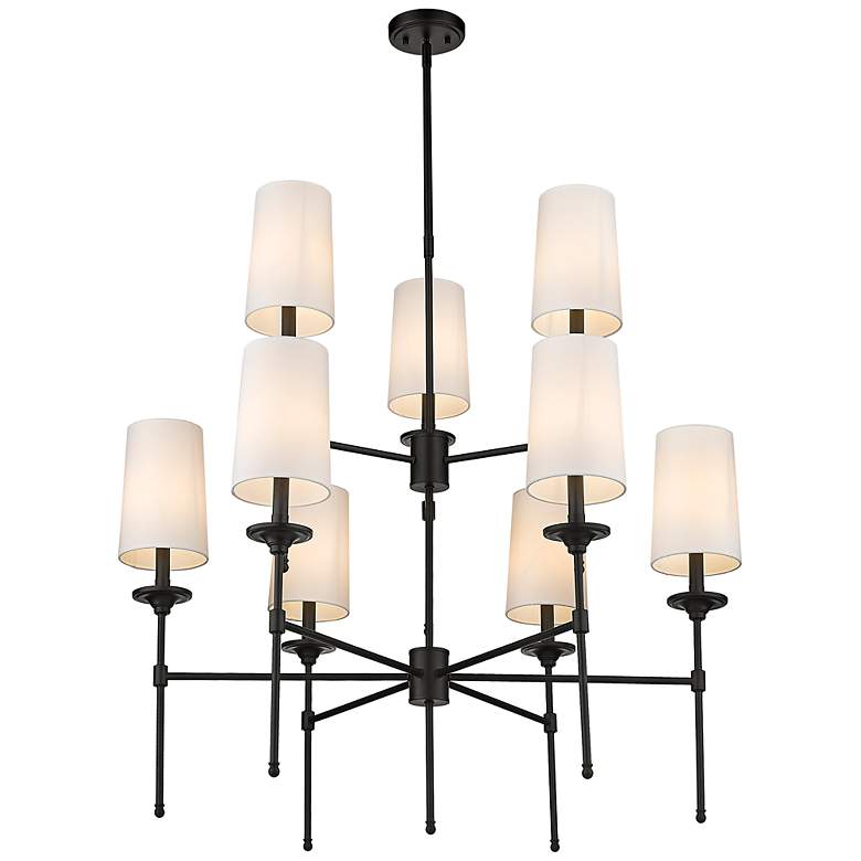 Image 7 Quorum Emily 38" Wide 9-Light Matte Black Tiered Chandelier more views