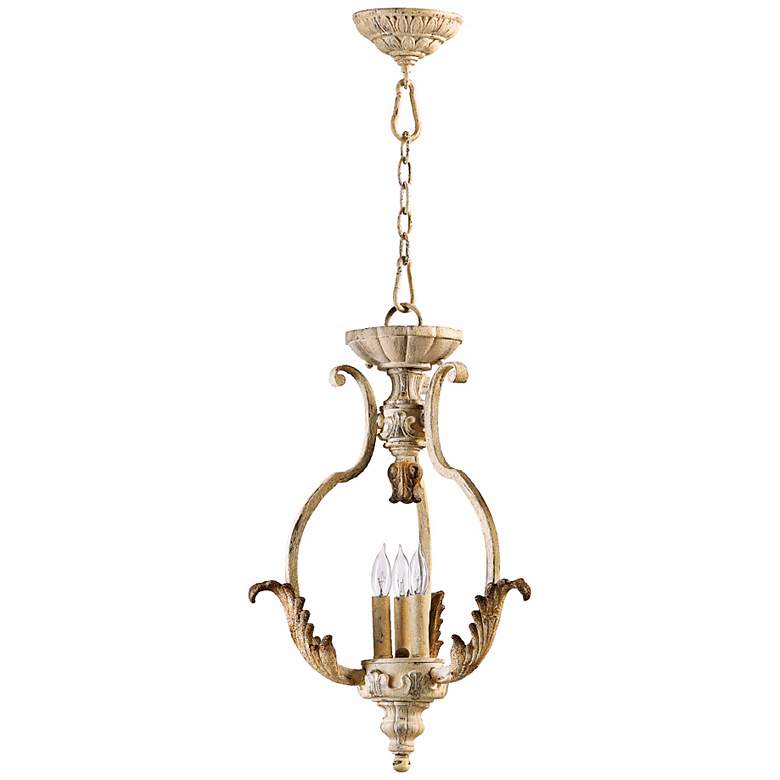 Quorum Florence 16 inch Wide 3-Light Persian White Chandelier