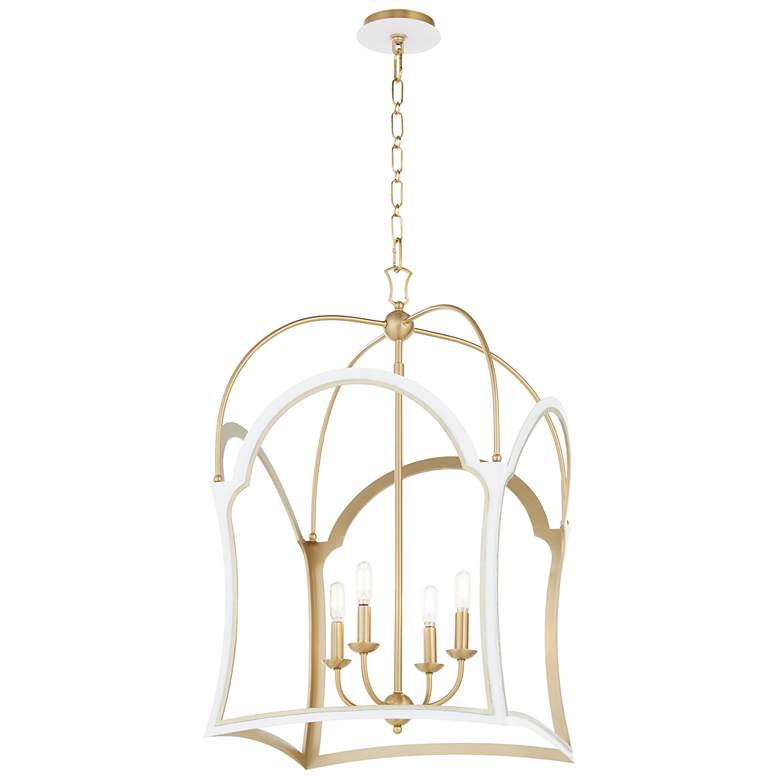 Image 1 Quorum Fort Worth 23" Wide Oiled Bronze 4-Light Chandelier