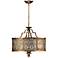 Quorum French Damask 24" Wide Vintage Pewter Pendant Light