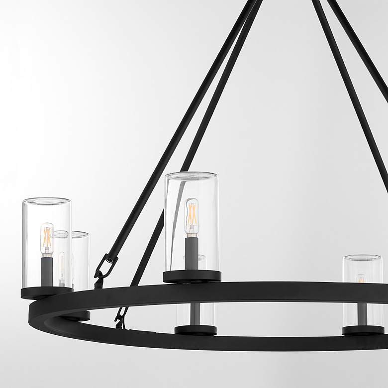 Image 3 Quorum Gentry 42" Wide Matte Black 8-Light Chandelier more views