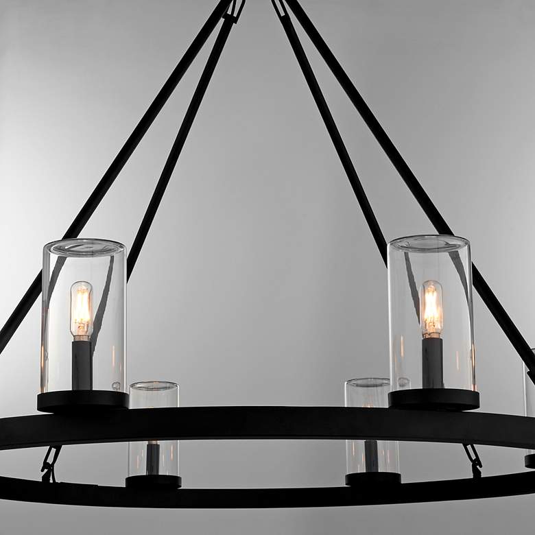 Image 4 Quorum Gentry 42" Wide Matte Black 8-Light Chandelier more views