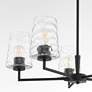 3_Quorum Goodwin 27" Wide Matte Black 5-Light Chandelier more views