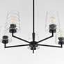 4_Quorum Goodwin 27" Wide Matte Black 5-Light Chandelier more views