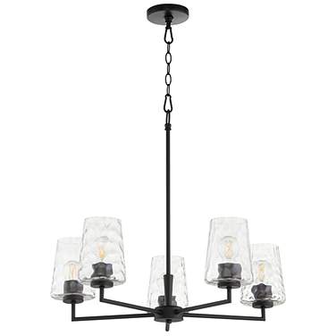 Quorum Goodwin 27" Wide Matte Black 5-Light Chandelier