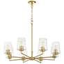 1_Quorum Goodwin 32" Wide Angel Brass 8-Light Chandelier