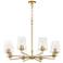 Quorum Goodwin 32" Wide Angel Brass 8-Light Chandelier