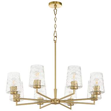 Quorum Goodwin 32" Wide Angel Brass 8-Light Chandelier
